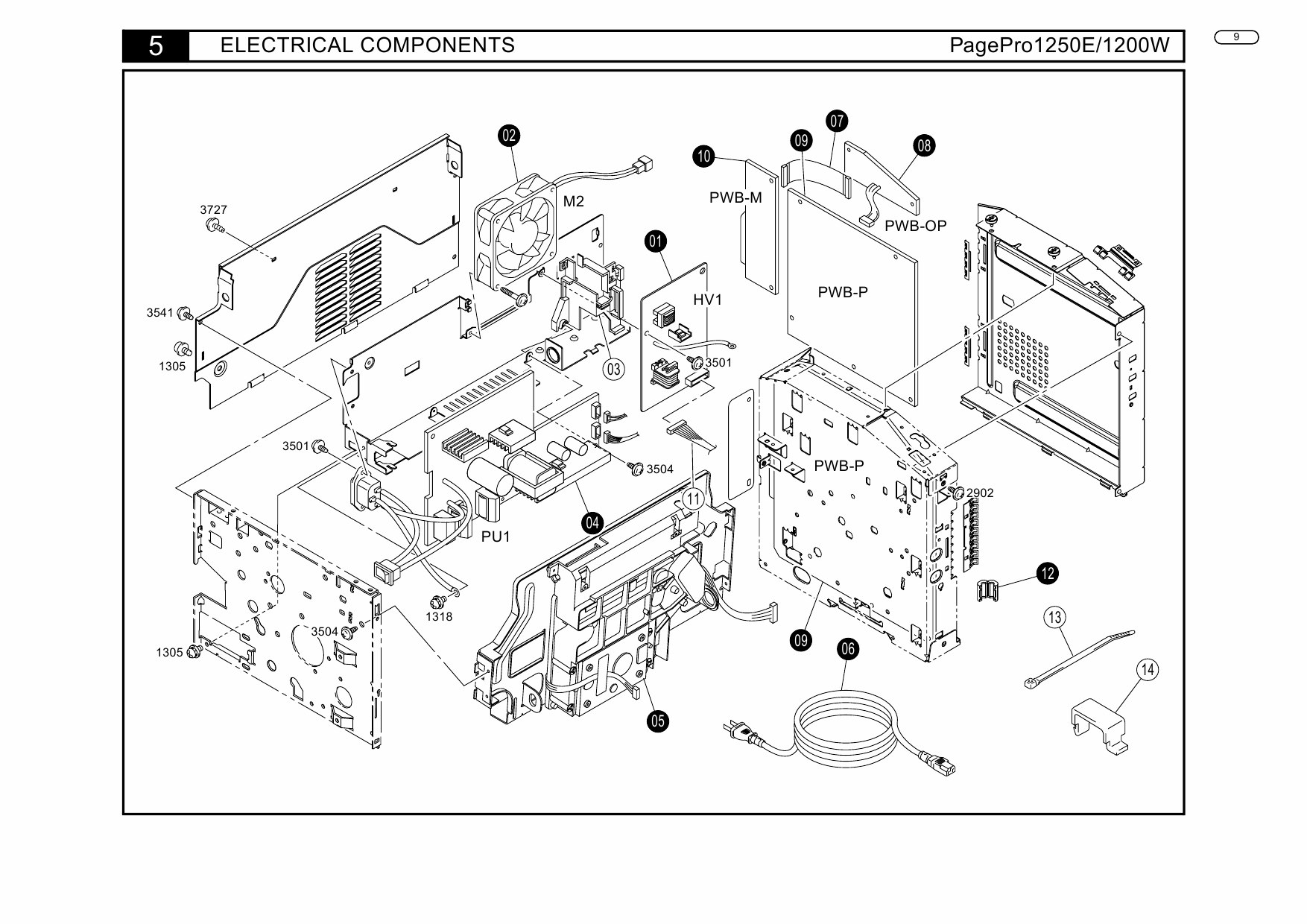 Konica-Minolta pagepro 1250E 1200W Parts Manual-5